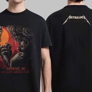 Metallica M72 Detroit Michigan Night 2 Merch Tee At Ford Field M72 T-Shirt 247
